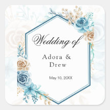 Elegante blaue Floral-Hochzeit