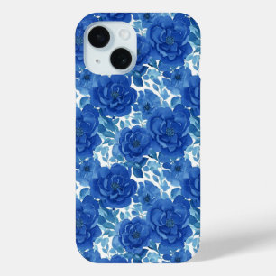 Elegante blaue Floral-iPhone-Hülle Case-Mate iPhone Hülle