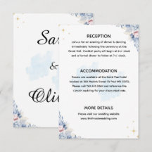 Elegante Blaue Florale Aquarellmalerei