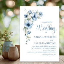 Elegante blaue florale Hochzeit