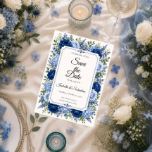 Elegante blaue florale Hochzeit