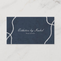 Elegante blaue funkelnde ästhetische Visitenkarte