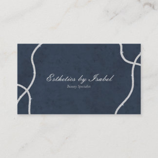 Elegante blaue funkelnde ästhetische Visitenkarte