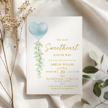 Elegante Blaue Herzballon-Schatz-Babyparty