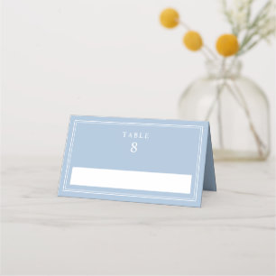 Elegante blaue Hochzeit Platzkarte