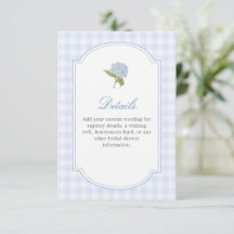 Elegante Blaue Hortensien-Brautparty-Details