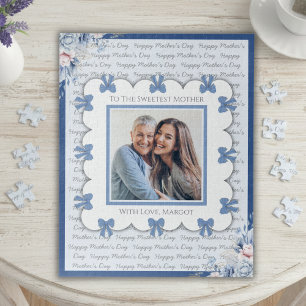 Elegante Blaue Kokette Süßestes Muttertagsfoto