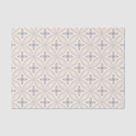 Elegante blaue Kreise auf Sahnemuster-Seidenpapier Seidenpapier