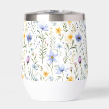 Elegante Blaue Lila Aquarell-Wildblume 