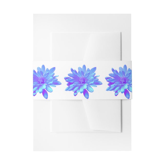 Elegante, blaue lila Blume Einladungsbanderole (Vorderseite Beispiel)