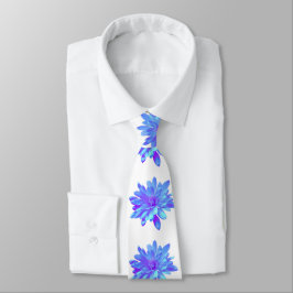 Elegante, blaue lila Blume Krawatte