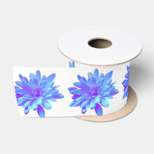 Elegante, blaue lila Blume Satinband