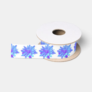 Elegante, blaue lila Blume Satinband