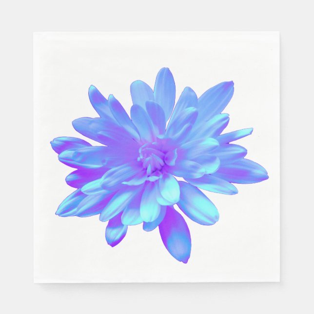 Elegante, blaue lila Blume Serviette (Vorderseite)