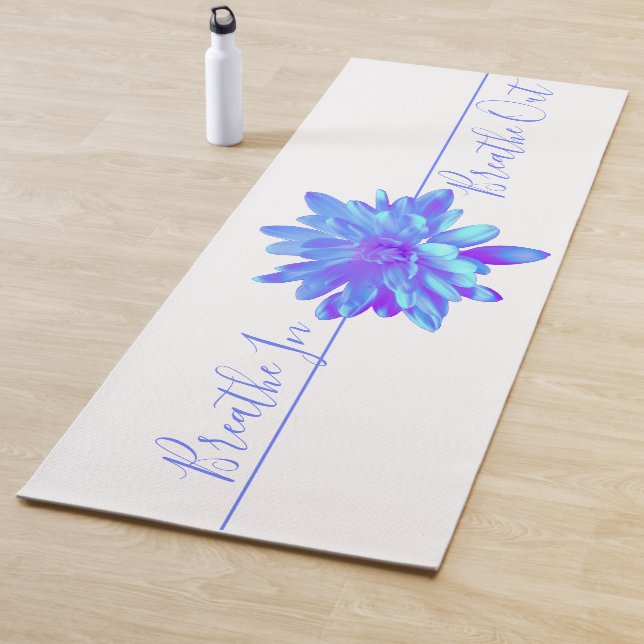 Elegante, blaue lila Blume Yogamatte (Beispiel)