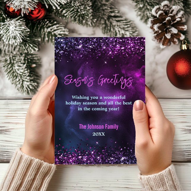 Elegante blaue lila Marmorkunst Weihnachten (Von Creator hochgeladen)