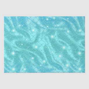 Elegante blaue Meerjungfrau Schuppen Metallic Glit Seidenpapier