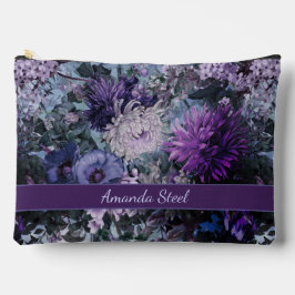 Elegante blaue Pärchen mit Monogramm Zubehörtasche