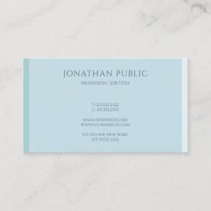 Elegante Blaue Professionelle Moderne Einfache Vor Visitenkarte