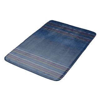 Elegante blaue Regatta gestreift Badematte
