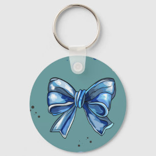 Elegante blaue Ribbons und Blasen Nahtlos. Baby Schlüsselanhänger