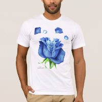 Elegante Blaue Rose Fantastische Wasserfarben