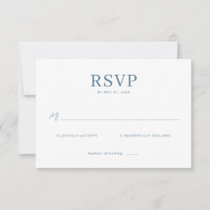 Elegante blaue RSVP-Karte RSVP Karte