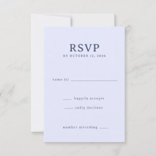 Elegante blaue RSVP-Karte RSVP Karte