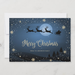Elegante Blaue Schneeflocken Weihnachten