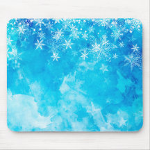 Elegante Blaue Schneeflocken Weihnachten | Mousepa