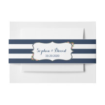 Elegante blaue Streifen Hochzeitssache