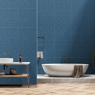 Elegante blaue Tapeten mit Blumen, modernes Design