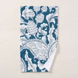 Elegante Blaue und weiße Ananas Handtuch