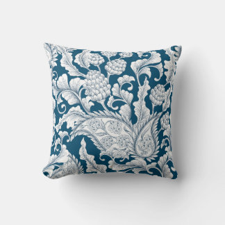 Elegante Blaue und weiße Ananas Kissen