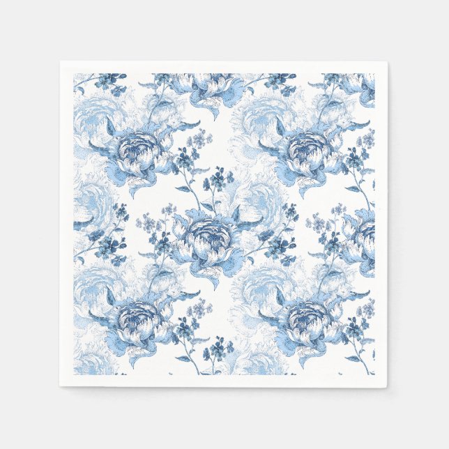 Elegante blaue und weiße Gravitation Serviette (Vorderseite)