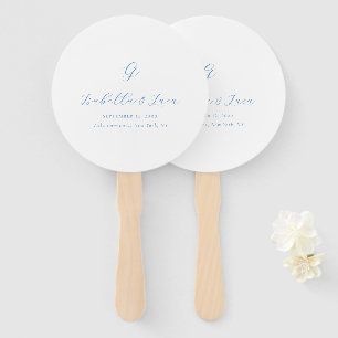 Elegante blaue und weiße Küstenhochzeit im Chic-St Fächer