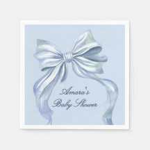 Elegante Blaue Wasserfarbe Schleife Jungen-Baby-Pa