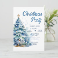 Elegante Blaue Weihnachtsbaum-Feier
