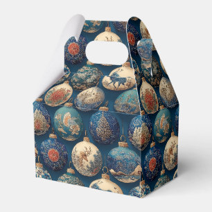 Elegante blaue Weihnachtsdekorationen Geschenkschachtel
