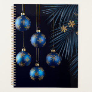 Elegante blaue Weihnachtsdekorationen Planer