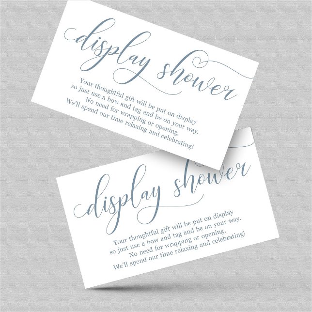 Elegante Blauer Display-Duschvorrichtung zur Einla Begleitkarte (Von Creator hochgeladen)