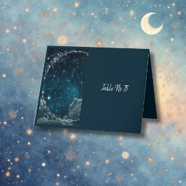 elegante blaugalaxische Himmelskarte Single Dankeskarte