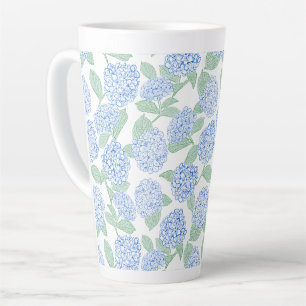 Elegante Blaugrüne Hortensien-Preppy Milchtasse
