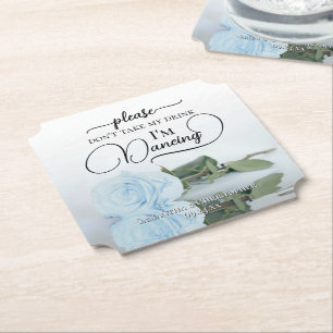 Elegante, bläuliche Rose Nimm meine Trinkehe nicht Untersetzer