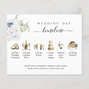 Elegante Bliss Wedding Timeline und Programm
