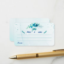 Elegante Blue Blume Abschluss Beratung und Wünsche