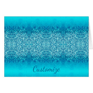 Elegante Blue Frost Sparkle Card 2