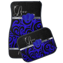 Elegante Blue Glitzer Liebe