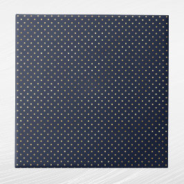 Elegante Blue Gold Polka Dots Fliese