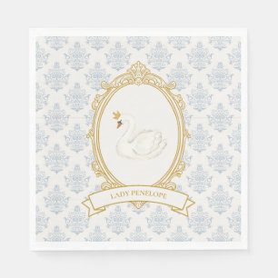 Elegante Blue-Goldene Hochzeitsdusche im Regency-S Serviette